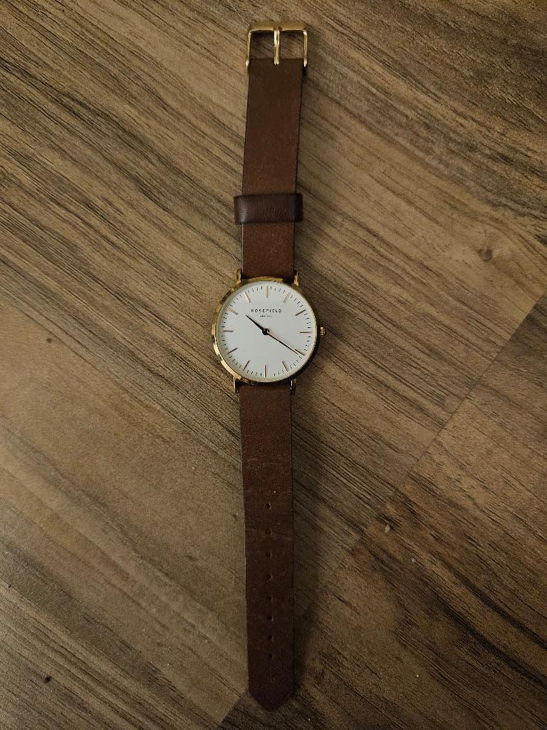 Rosefield horloge met leren riempje, Ophalen of Verzenden, Gebruikt, Leer, Overige merken