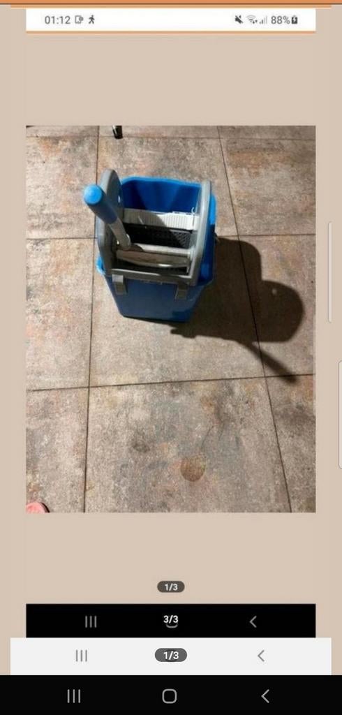 Dweilemmer met wringer, Ophalen, Dweilemmer, -bak, of -wagen