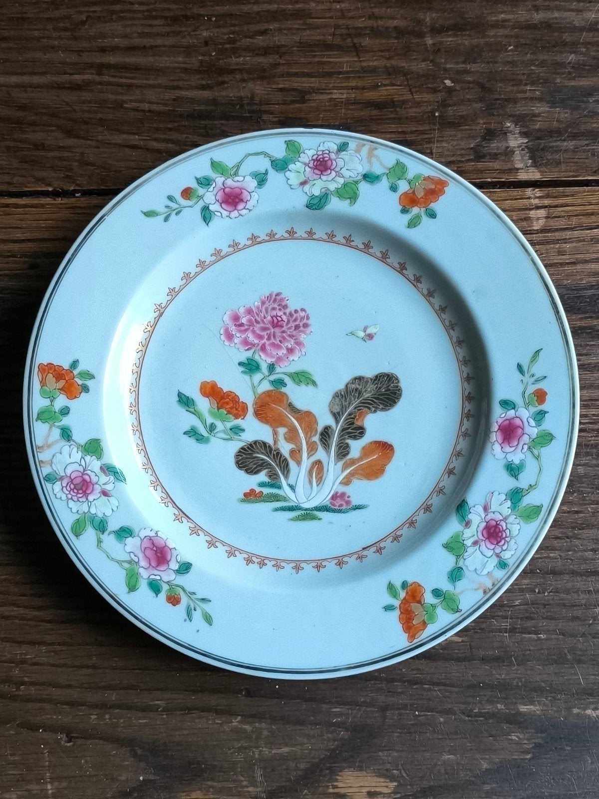 Chinees Famille Rose Bord - 18e Eeuw - 23 cm, Ophalen of Verzenden