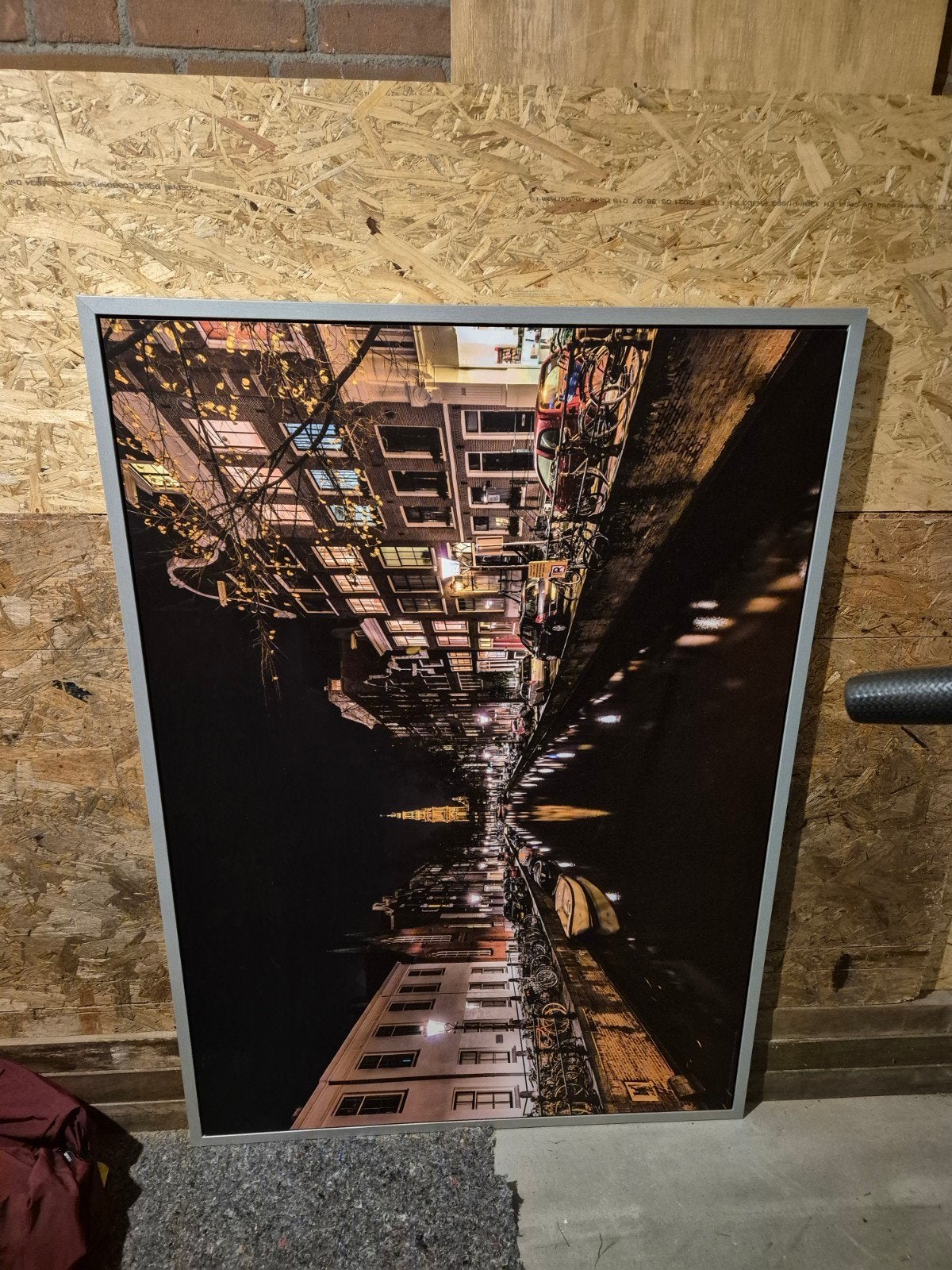 Grote foto Amsterdam Westertoren 100x140cm (Ikea), Ophalen, Gebruikt, 100 tot 125 cm, Foto of Poster