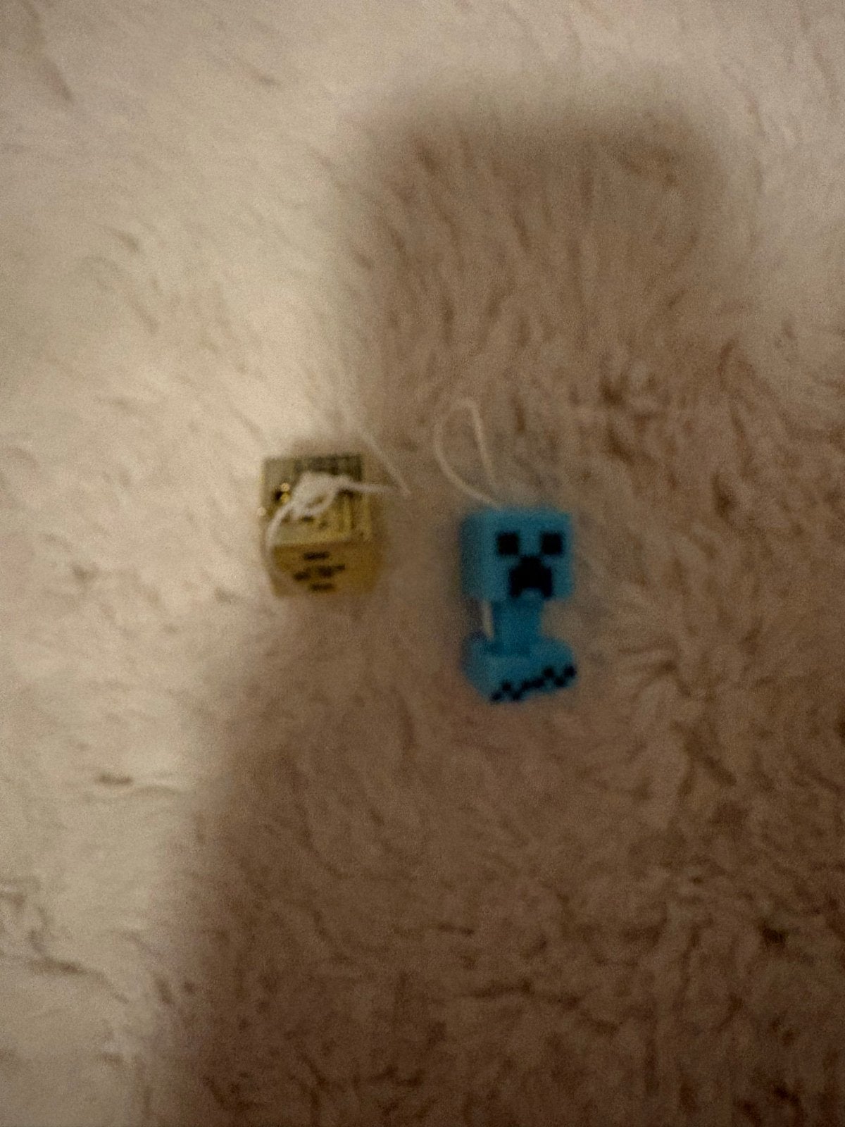 Minecraft sleutelhangers - Creeper en Goudblok, Ophalen of Verzenden, Gebruikt