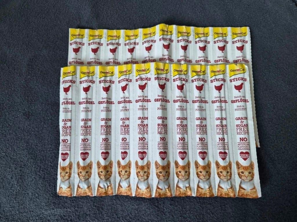 20x GimCat Snack Sticks Kattenvoer - Kip, Verzenden, Kat