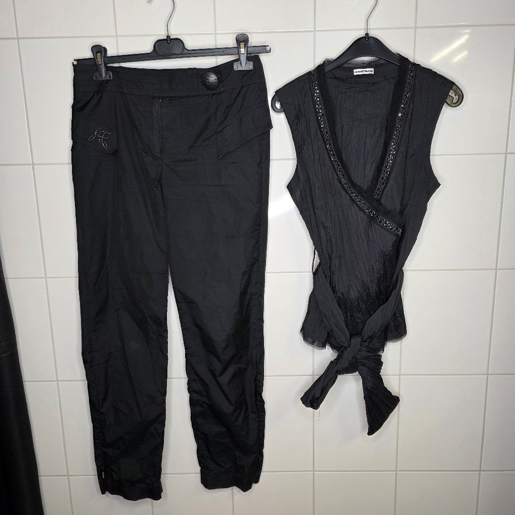11 Airfield zomer vest en blouse mt vest 36 en broek mt 38, Zwart, Ophalen of Verzenden, Airfield, Maat 36 (S)