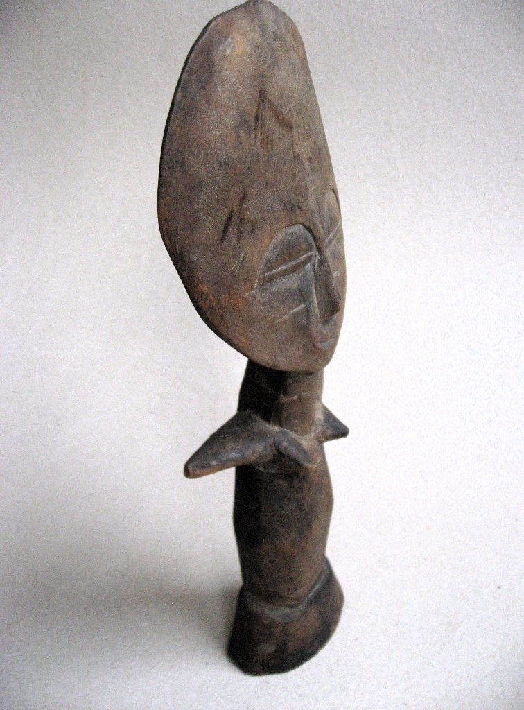 Akuba vruchtbaarheidspop handgemaakt jaren 50, Antiek en Kunst, Hout, Afrika, Ophalen of Verzenden, 30 cm
