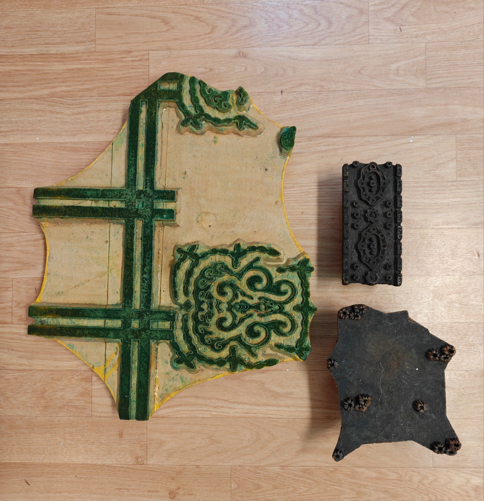 Houten batik stempel (3), Ophalen of Verzenden