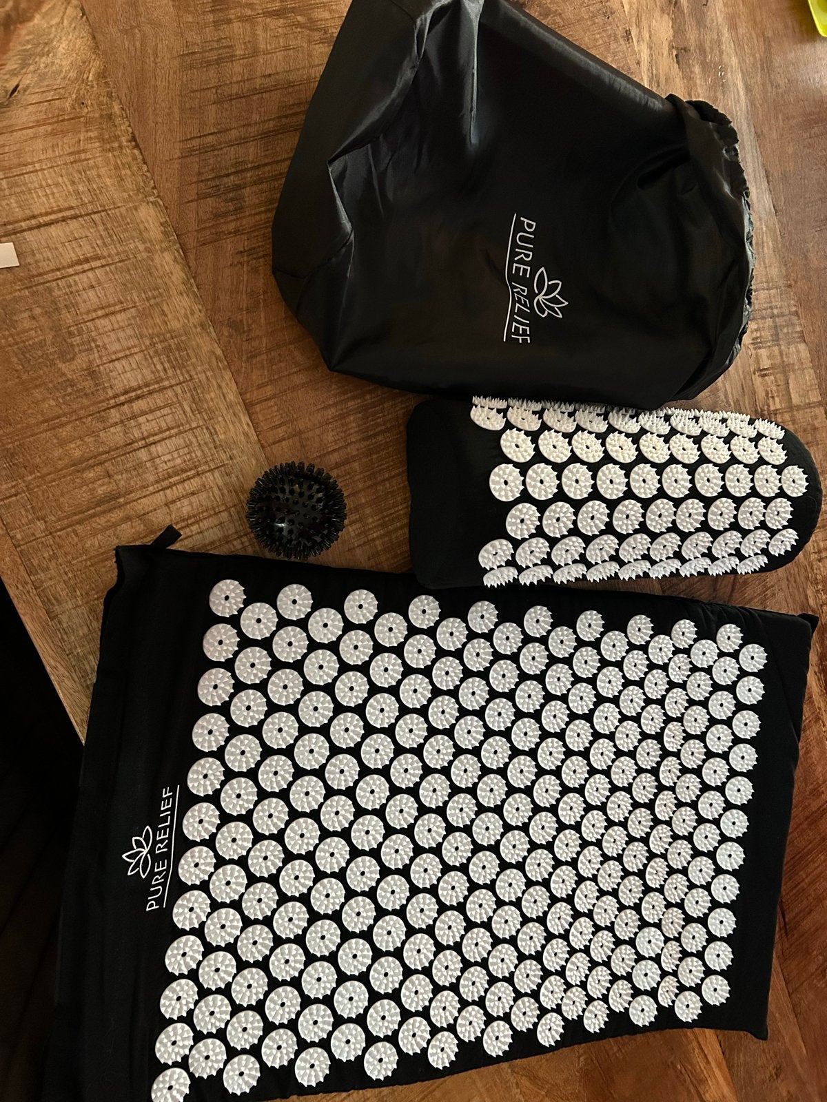 Pure Relief acupressuur mat, kussen en massagebal, Ophalen of Verzenden, Nieuw, Massagestoel of Kussen