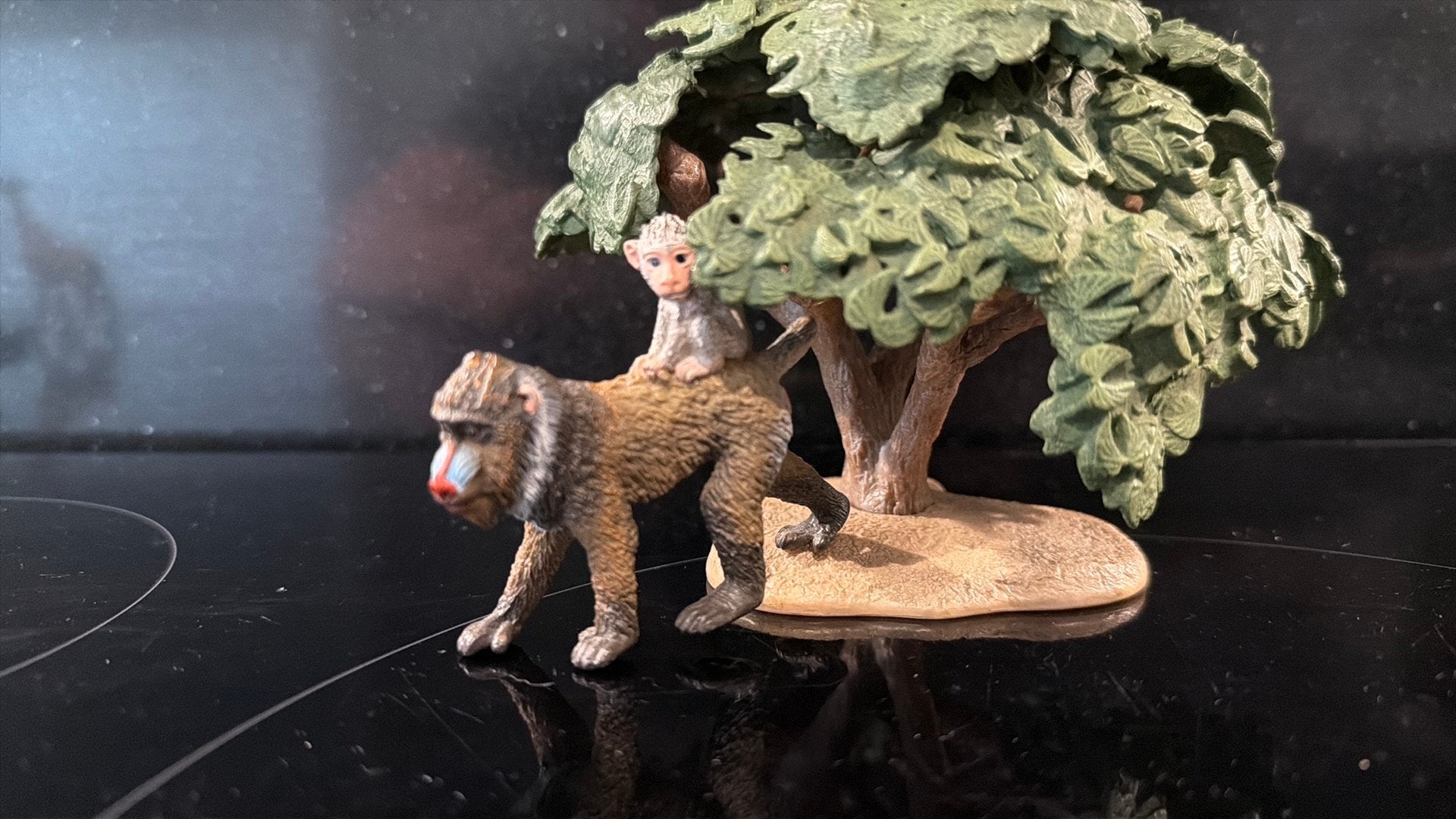 Schleich Wildlife: Mandril moeder met baby, Verzamelen, Ophalen of Verzenden, Zo goed als nieuw, Paard, Beeldje of Figuurtje