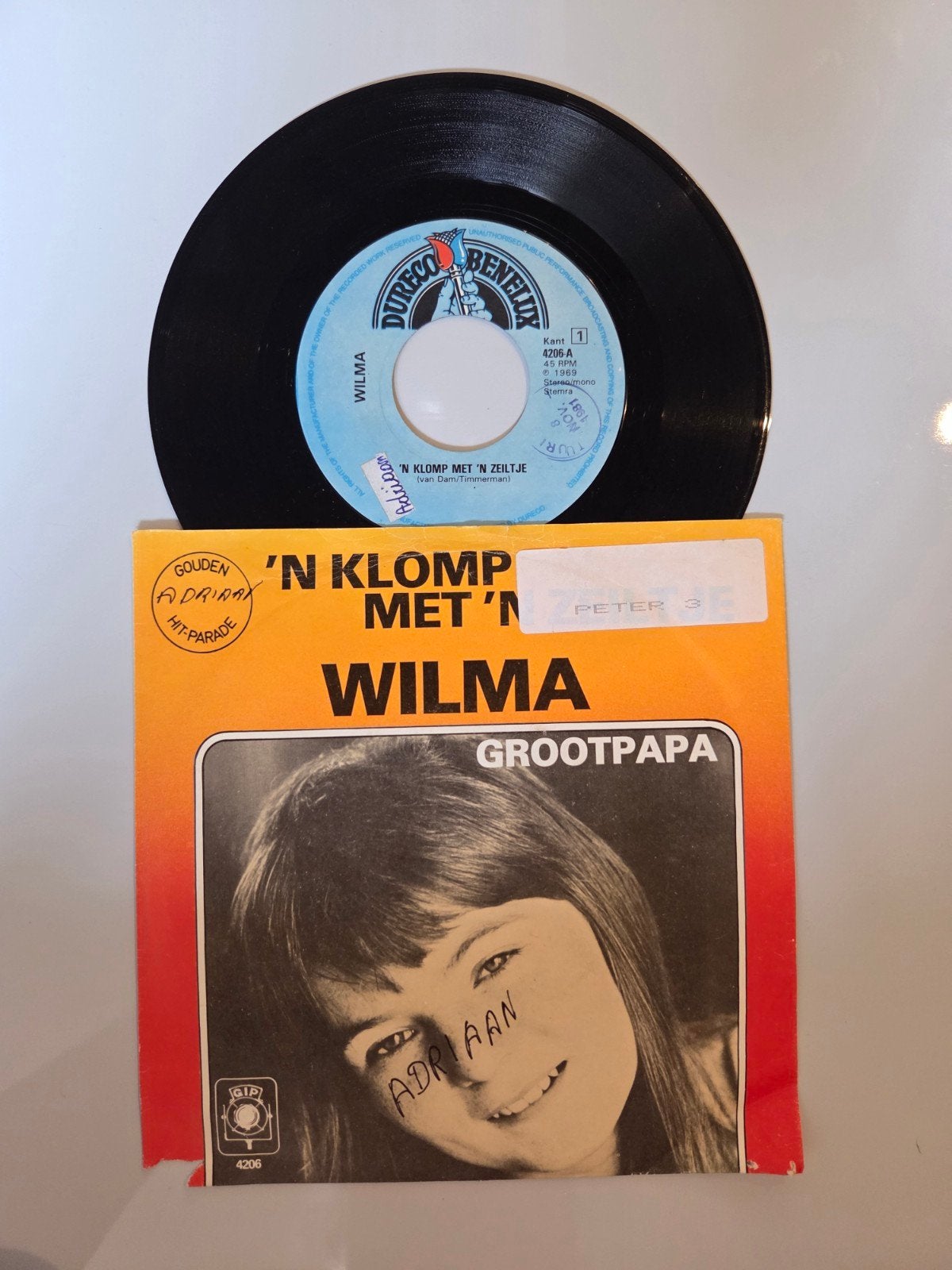 Wilma - 'N klomp met 'n zeiltje, Ophalen of Verzenden, Gebruikt, 7 inch