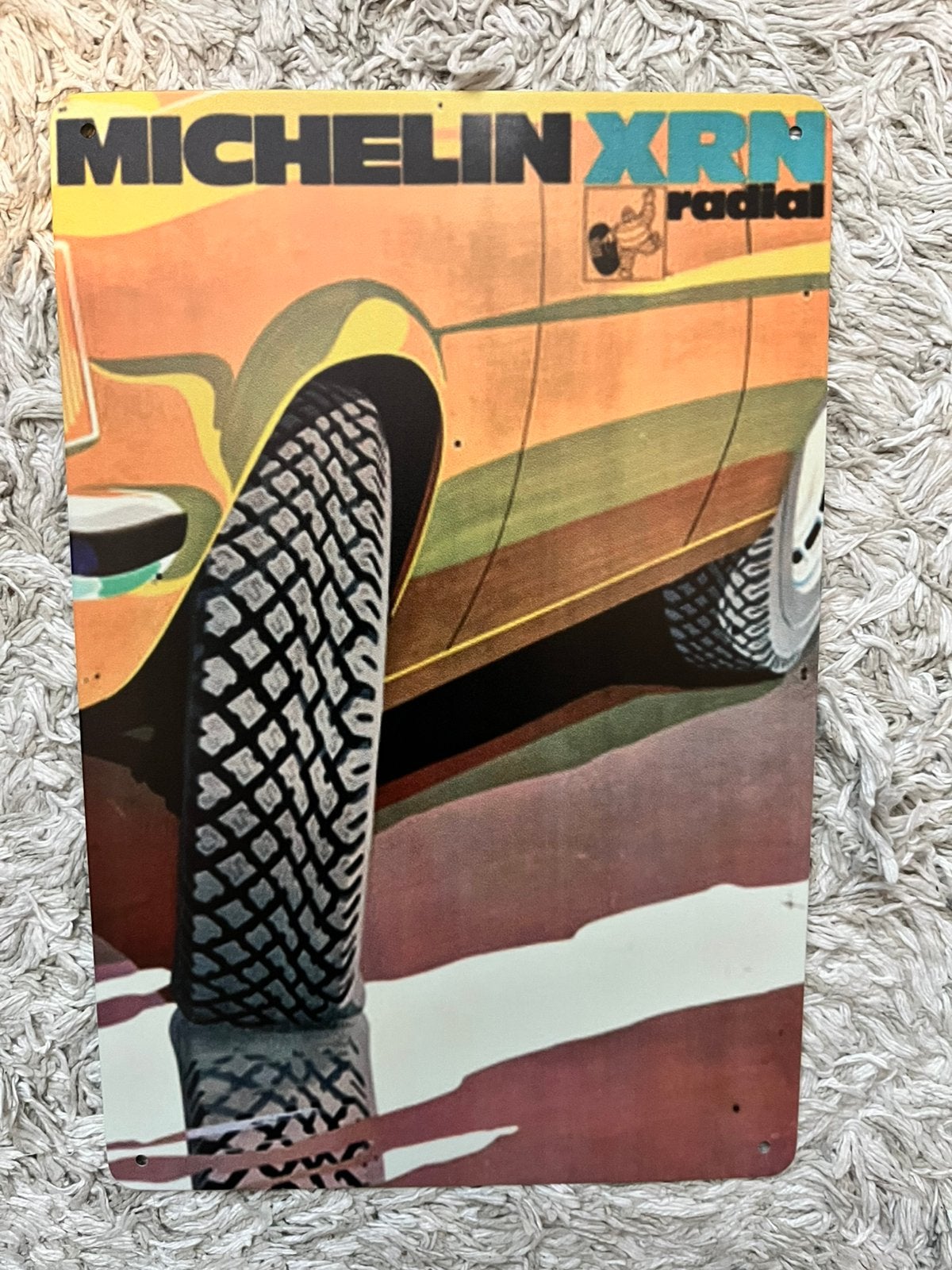 Michelin reclame platen , Bibendum , Reclamebord 20 x 30 cm, Verzamelen, Ophalen, Nieuw, Reclamebord