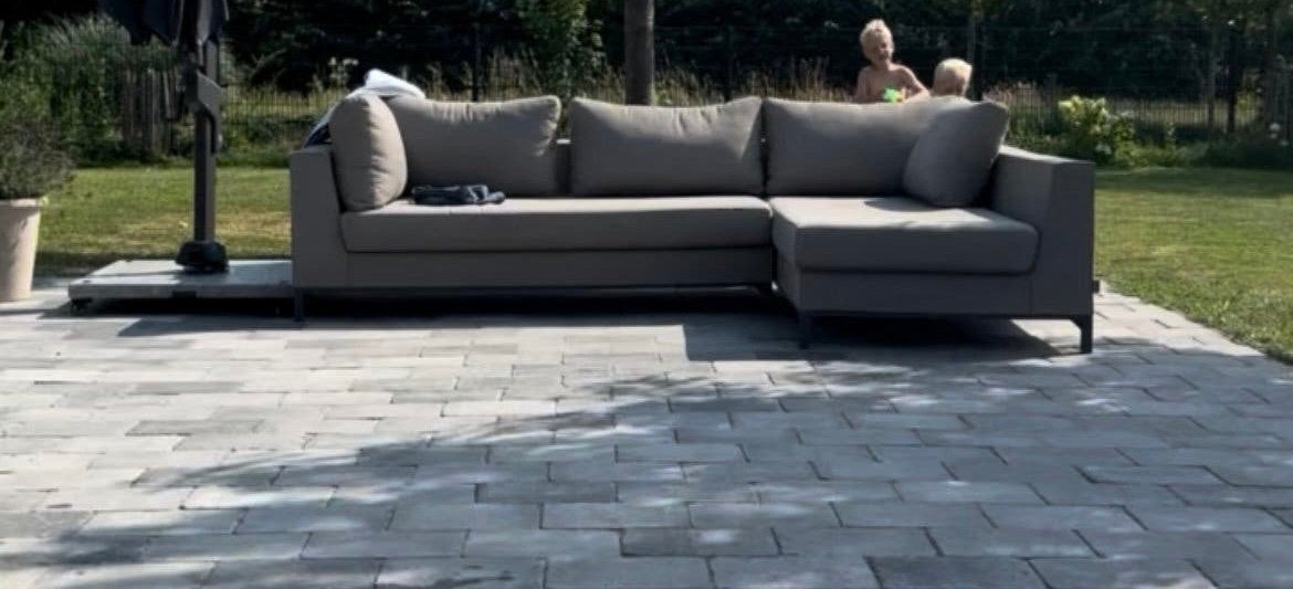Exotan loungebank Sicilië all weather rechts, Ophalen, Hocker, Zo goed als nieuw, Loungeset