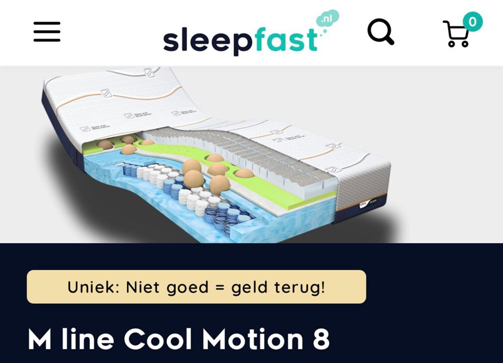 M Line Motion 8 matras 90 x 210 kern, Huis en Inrichting, Ophalen, 90 cm, Eenpersoons, 210 cm