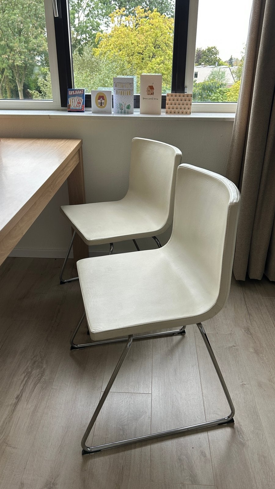 6 witte eetkamer stoelen ikea bernhard, Ophalen, Gebruikt, Wit, Vijf, Zes of meer stoelen