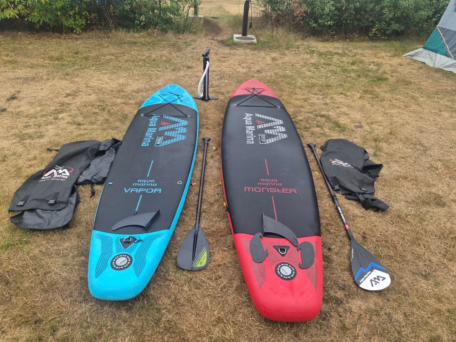 Aqua Marina SUP-boards: Vapor & Monster (incl. accessoires), Watersport en Boten, Ophalen, Gebruikt, SUP-boards