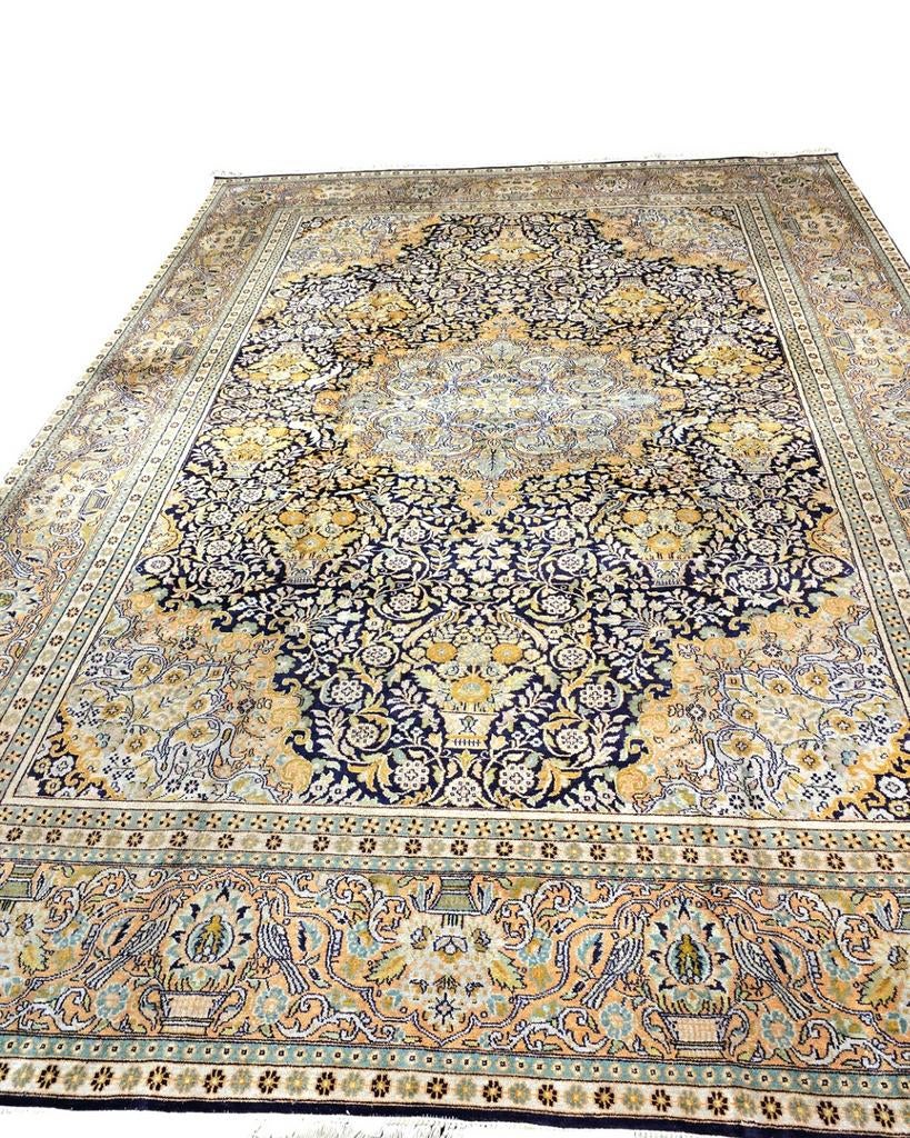 Groot Perzisch tapijt kashmir 345x245 zijde vloerkleed, 1185VB, Info@rugsandcarpets.nl, De handelmaatschappij, Groot Perzisch tapijt zijden wollen vloerkleed handgeknoopt