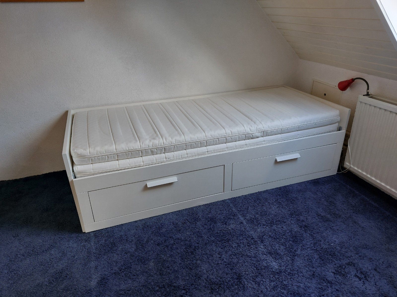 Brimnes, bedbank, Ikea, wit, Ophalen, Verstelbaar, 90 cm, Eenpersoons