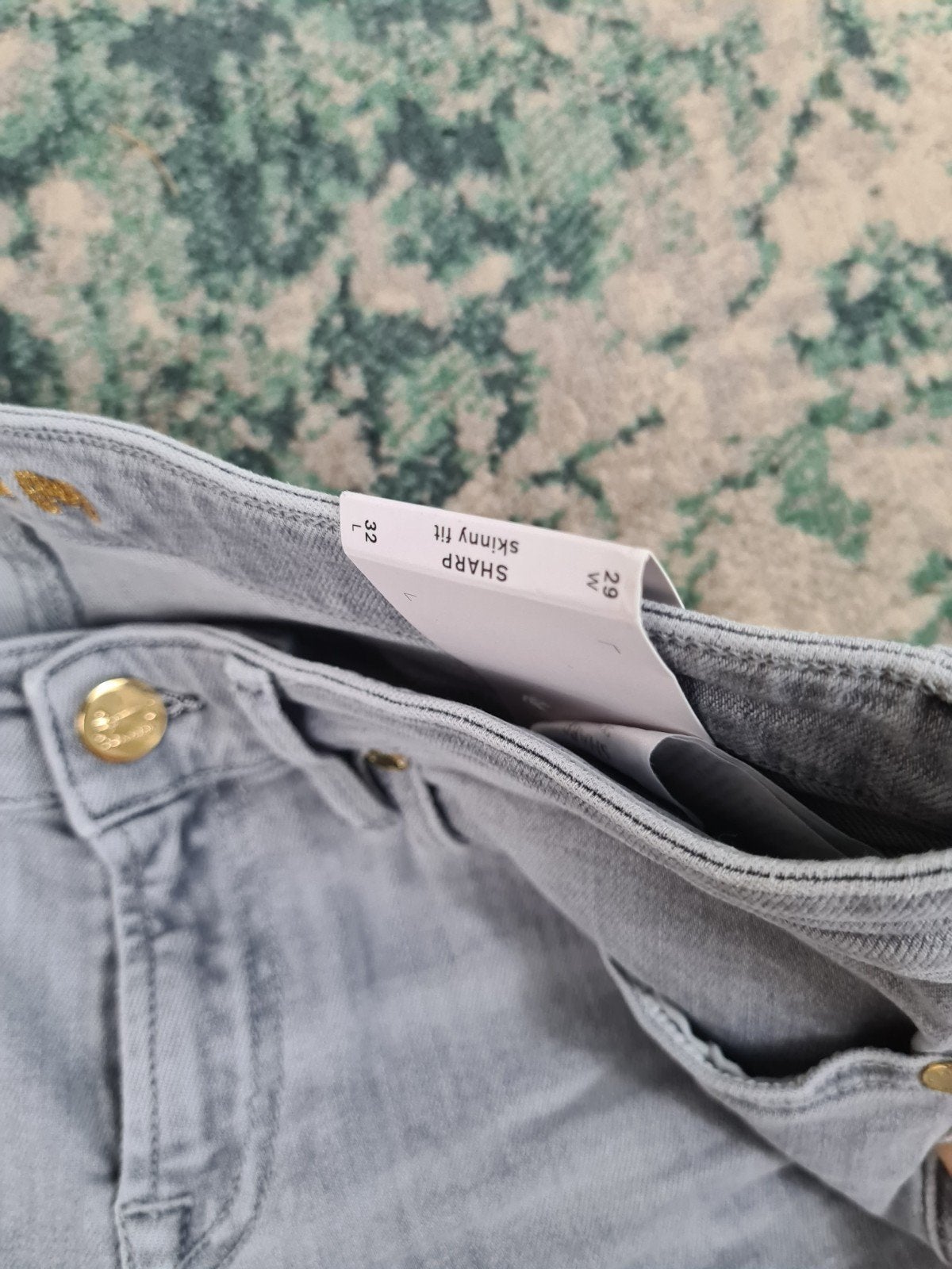 Denham Sharp Skinny Fit W29 L32 Grijs Nieuw Tulsi2932, Denham, Nieuw, Ophalen of Verzenden, W28 - W29 (confectie 36)