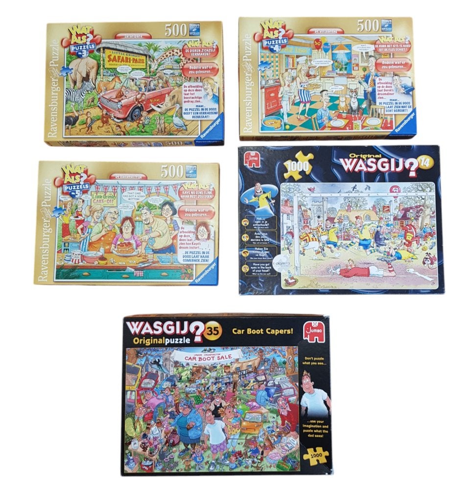 5 Leuke WAS GIJ puzzels. Nr 3,4,5,14 en 35., Hobby en Vrije tijd, Denksport en Puzzels, Zo goed als nieuw, Legpuzzel, 500 t/m 1500 stukjes