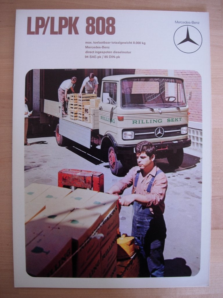 Mercedes LP / LPK 808 Brochure 1975 – LP808 LPK808, Zo goed als nieuw, Mercedes-Benz, Mercedes, Ophalen of Verzenden