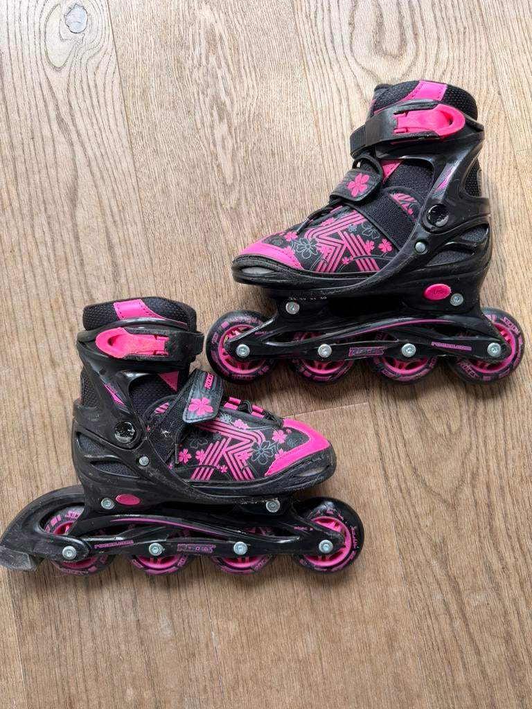 Roces skates 30 31 32 33 roze meisje inline skates skeelers, Ophalen of Verzenden, Verstelbaar, Gebruikt, Kinderen