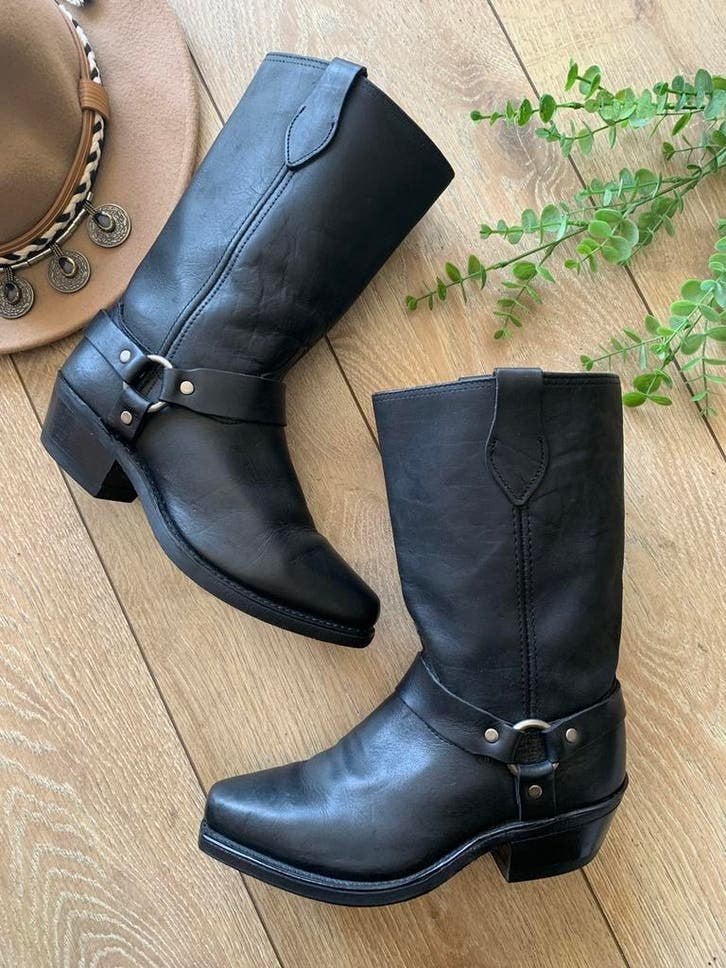 Laredo USA bikerboots 38 western boots bohemian laarzen, Hoge laarzen, -, Zwart, -