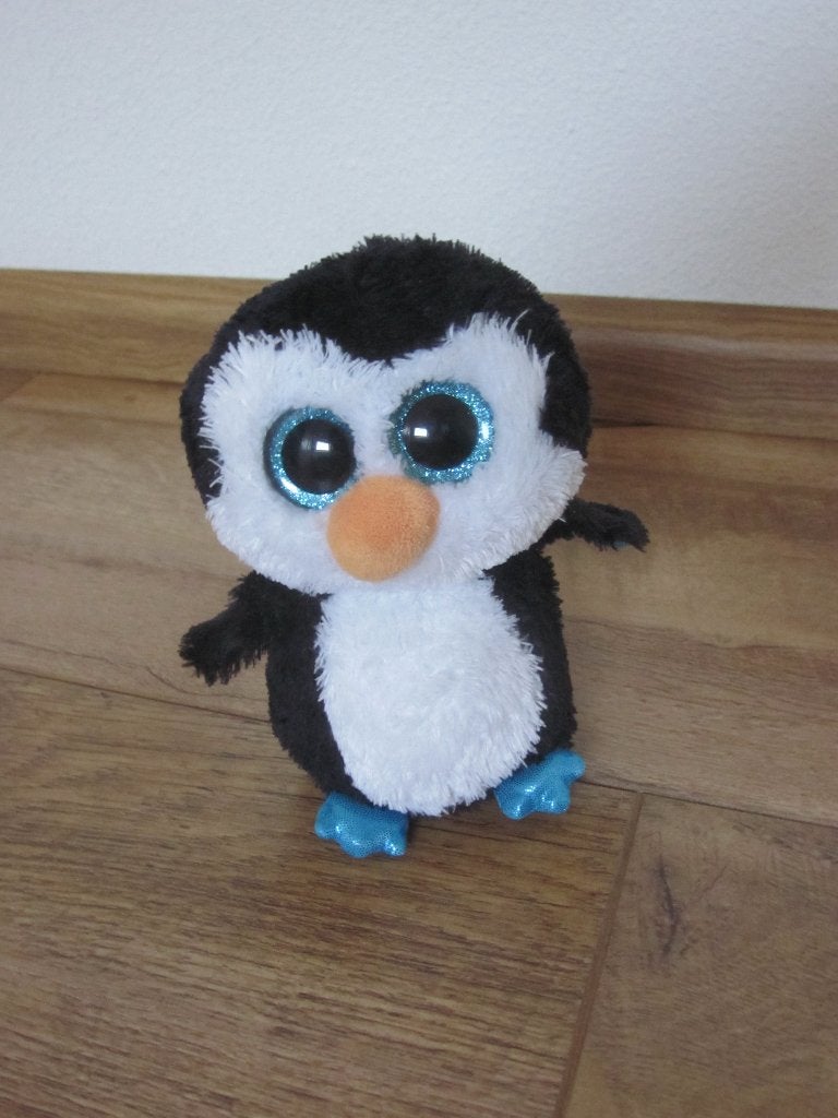 TY Waddles Pinguïn Knuffel - Zacht en Glanzend, Pinguïn, Overige karakters, Wasbaar, Ophalen of Verzenden