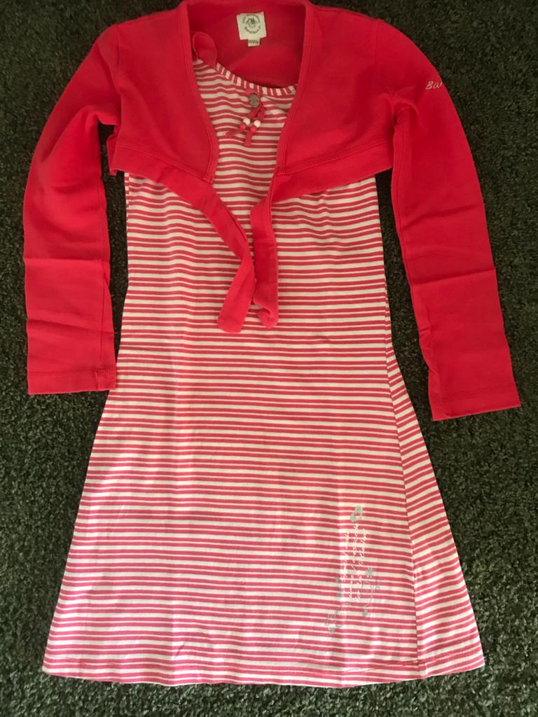 Jurk met bolero - Little Bampidano - Maat 122/7Y, Ophalen of Verzenden, Gebruikt, Meisje, Jurk of Rok