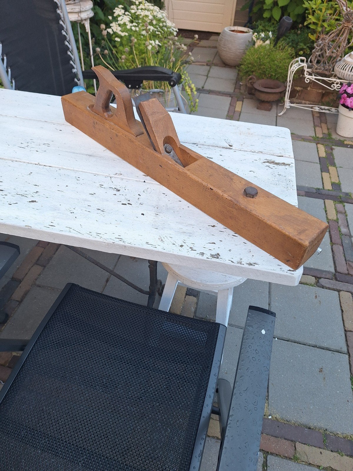 Oude houten schaaf - Antiek gereedschap, Antiek en Kunst, Antiek | Gereedschap en Instrumenten, Ophalen of Verzenden