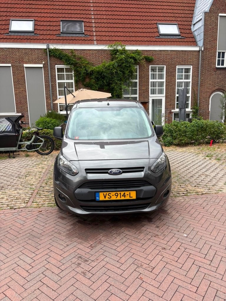 Ford Transit Connect 1.6 Tdci 55KW 2015 (198.986 km), Auto's, Euro 5, Stof, 74 pk, Zwart
