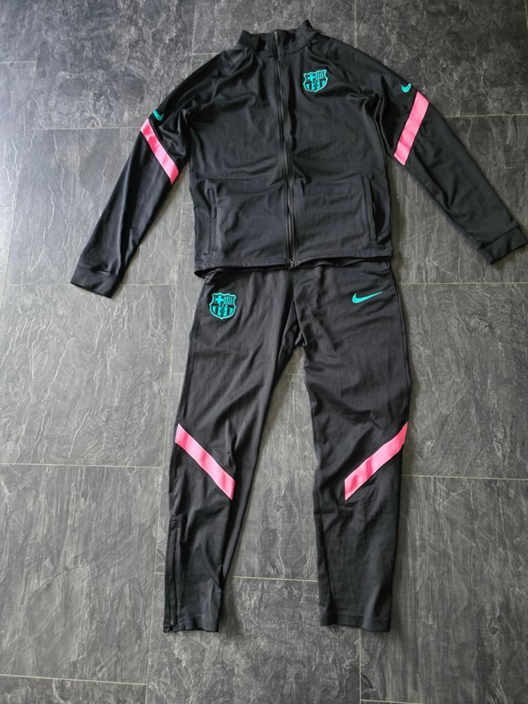 Origineel FC Barcelona Nike trainingspak maat XL 158 - 170, Zwart, Overige maten, Ophalen of Verzenden, Zo goed als nieuw