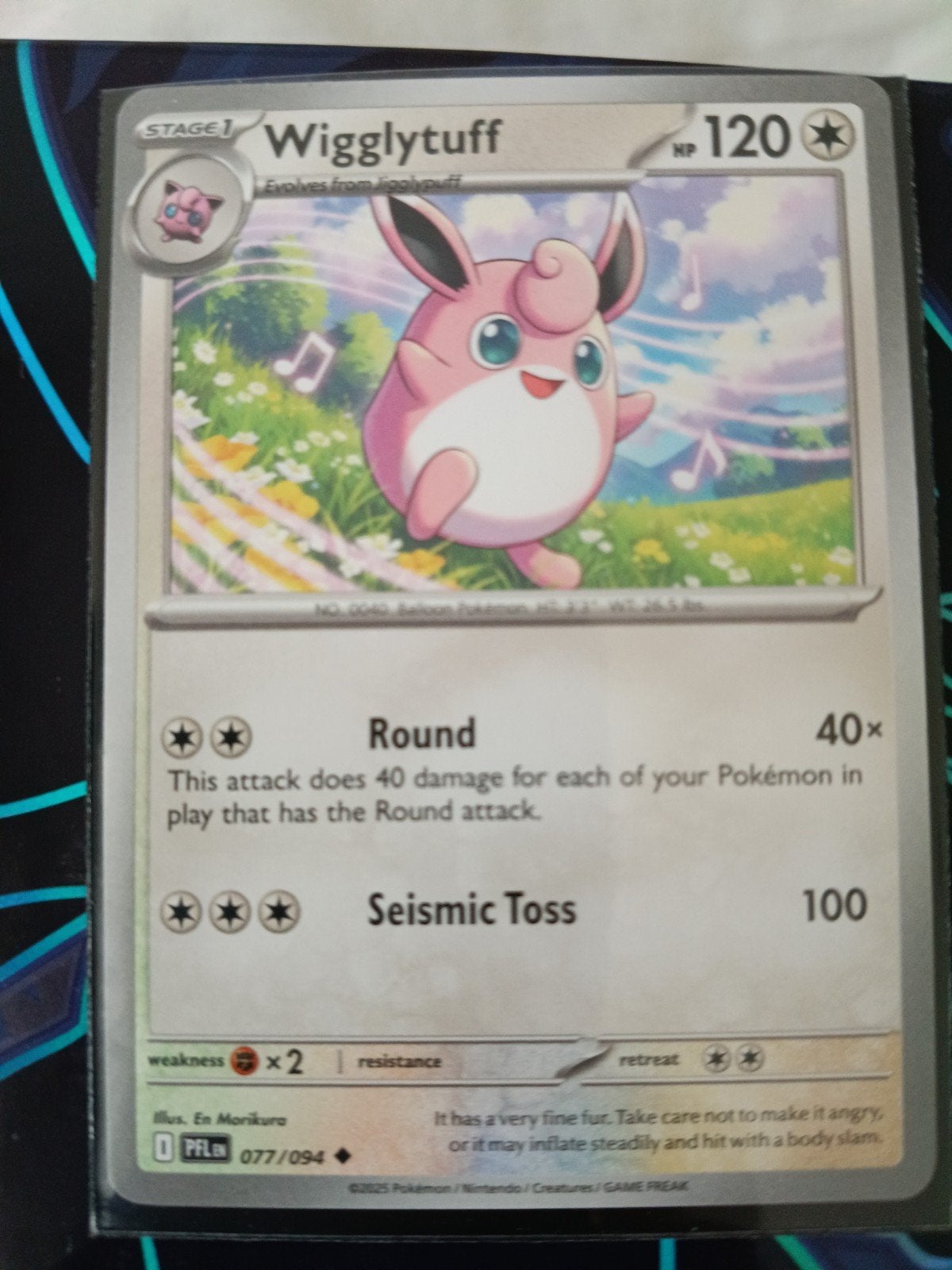 Wigglytuff Pokémon Kaart 077/094 PFLB, Ophalen of Verzenden