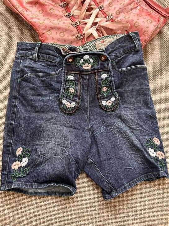 Lederhose spijkerbroekje maat XXXS /152, Verzenden, Kleding, Maat 34 (XS) of kleiner, Overige thema's