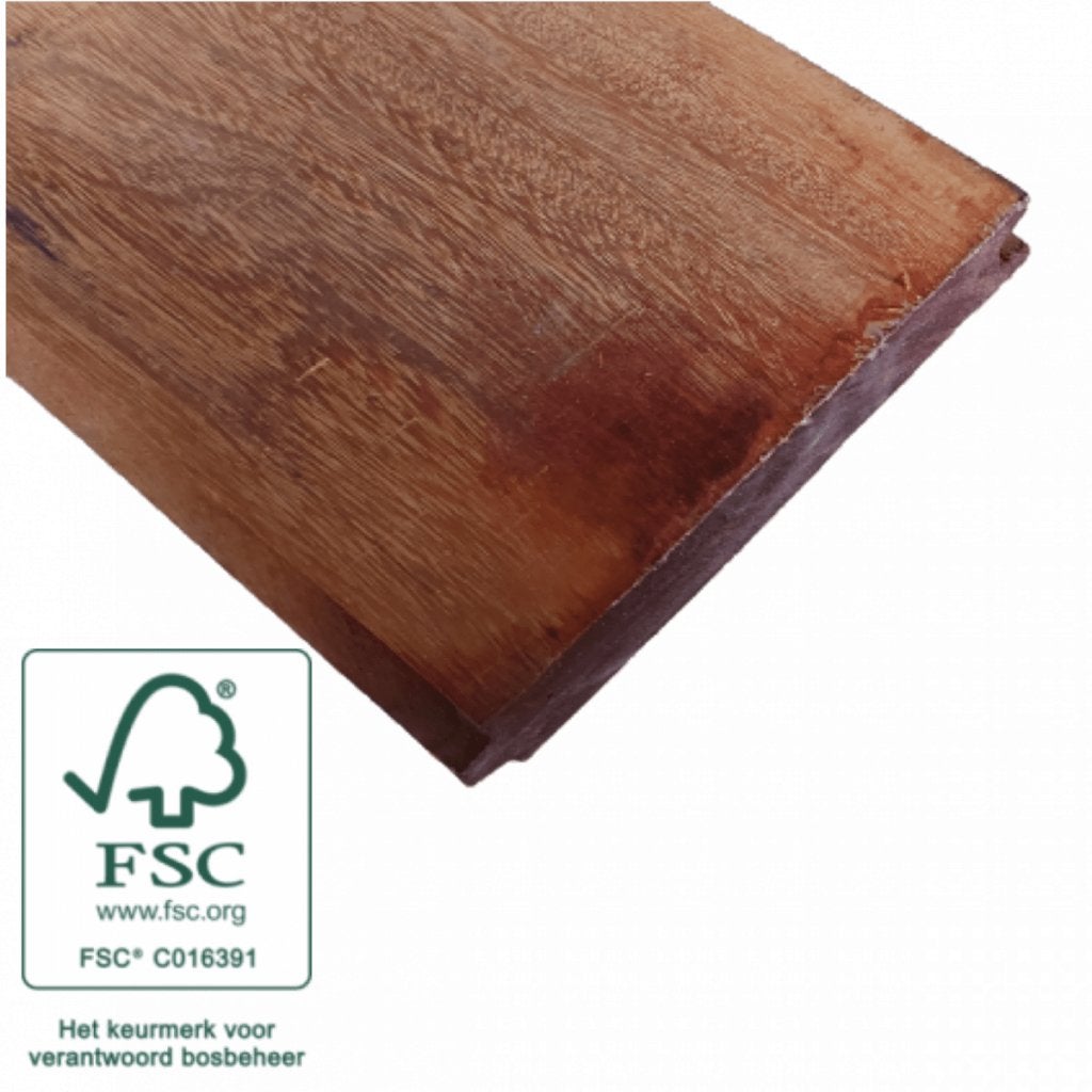 FSC 100% Angelim Vermelho - Damwand 30 x 185 x 1000 mm, Tuin en Terras, Palen, Balken en Planken, Ophalen, Nieuw