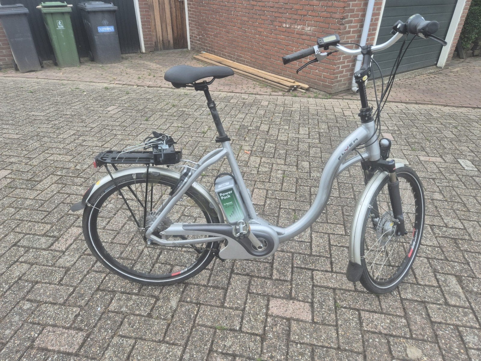 Flyer T5 elektrische fiets - 3420 km, 8 versnellingen, Gebruikt, 51 tot 55 cm, 50 km per accu of meer, Ophalen
