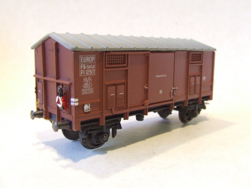 POCHER gesloten goederenwagen, met verlichte sluitlantaarn, Overige merken, Gelijkstroom, Wagon, Ophalen of Verzenden