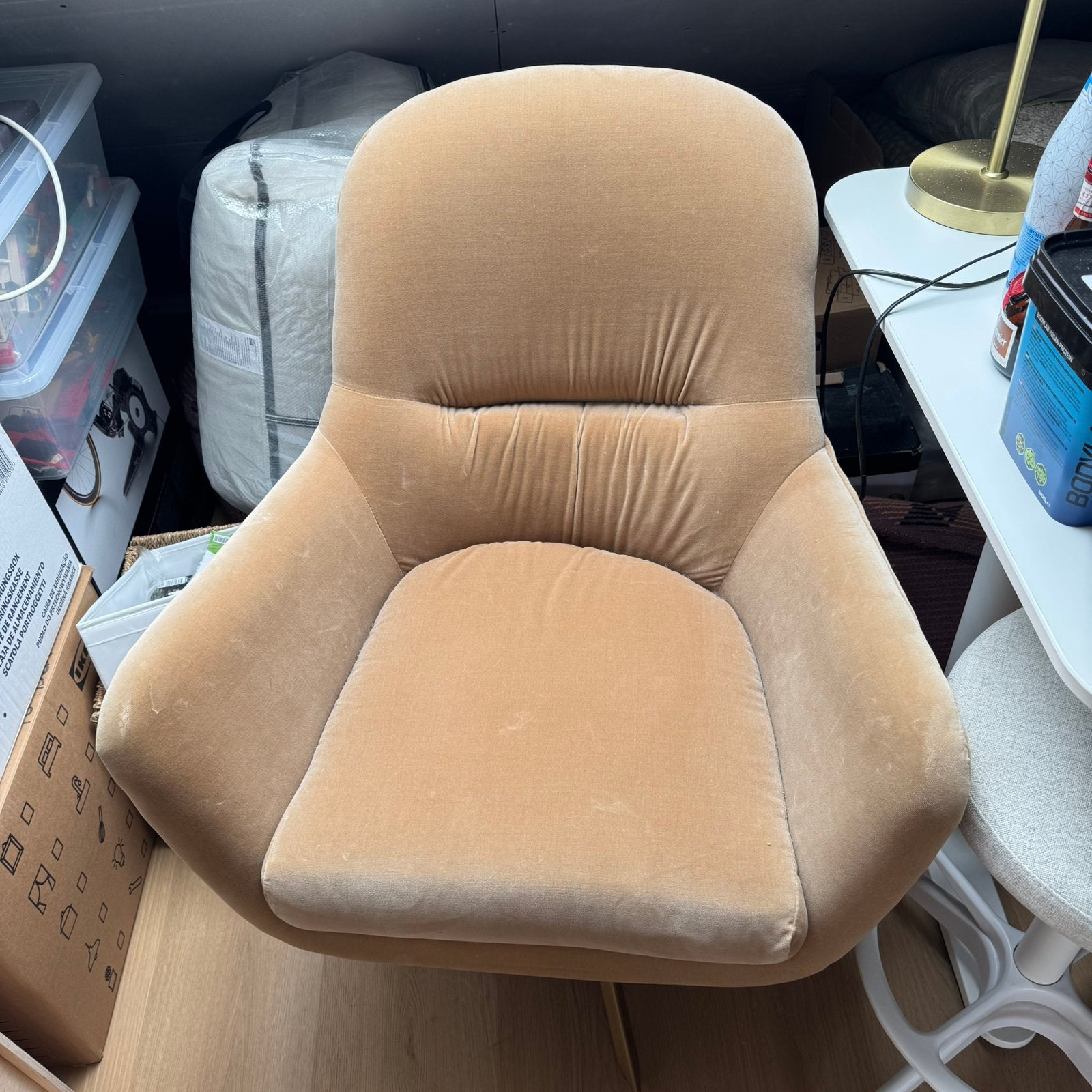 Dutchbone Nieuwe draaibare fauteuil, Ophalen, Minder dan 75 cm, Zo goed als nieuw, 75 tot 100 cm