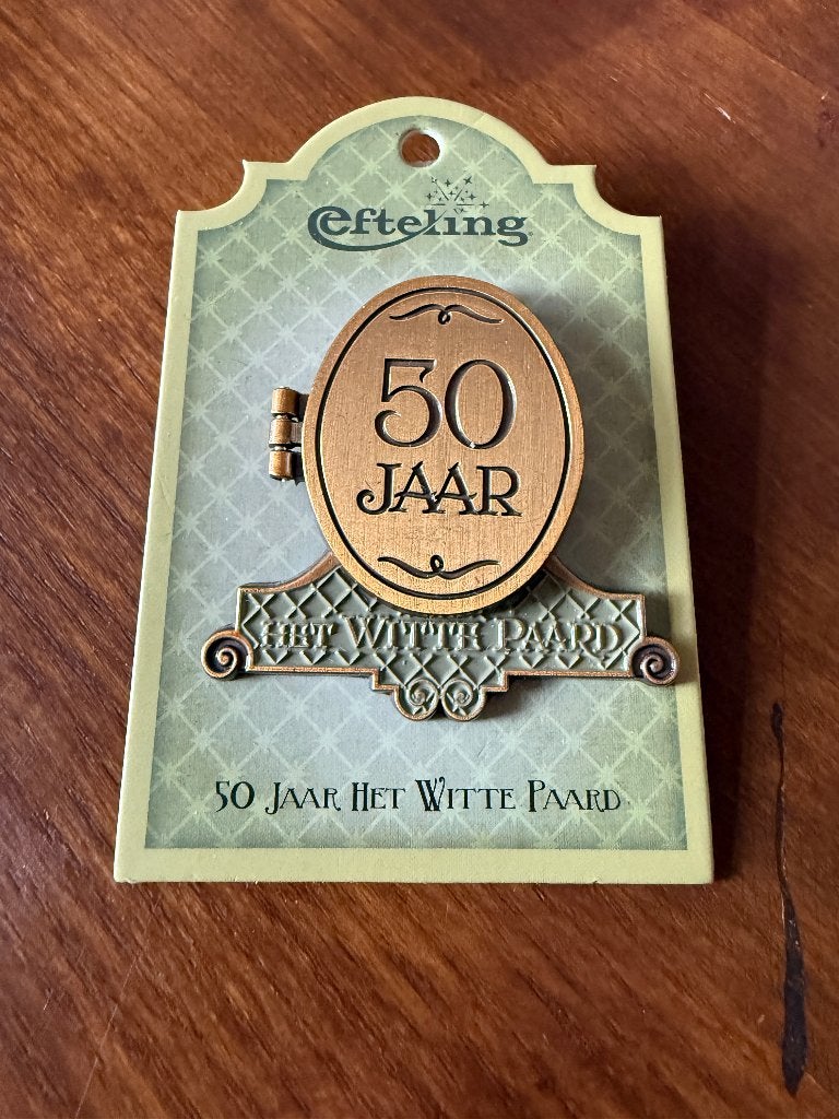 Efteling pin - 50 Jaar Het Witte Paard, Ophalen of Verzenden, Nieuw, Button of Speldje
