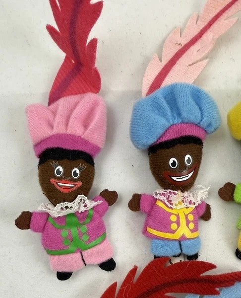 Sinterklaas en Zwarte Piet vingerpoppetjes van stof, Diversen, Sinterklaas, Coolsingel 104, 3011 AG Rotterdam, Netherlands, Verzenden