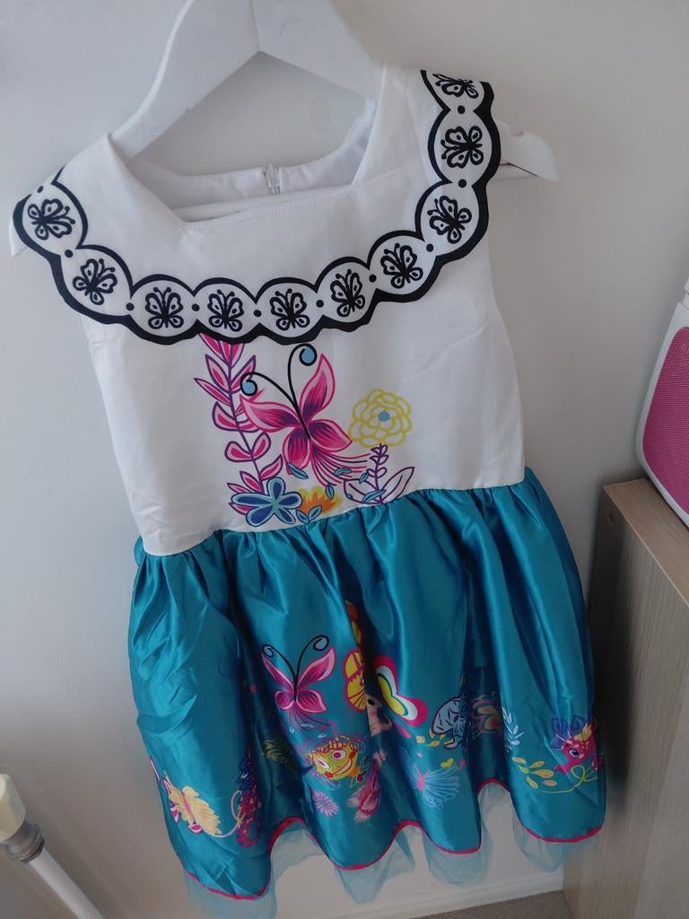Mirabel Encanto verkleed jurk maat 130 (6/7 jaar), Ophalen of Verzenden, Meisje