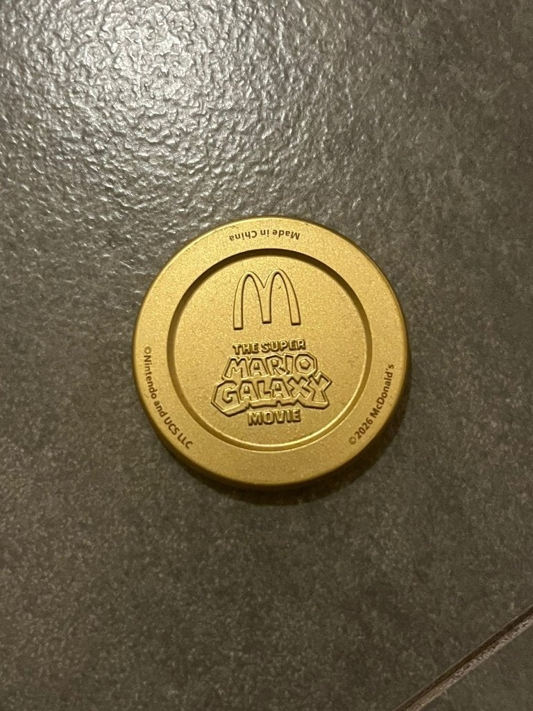 Gouden Mario Galaxy McDonald's munt, Ophalen of Verzenden, Nieuw