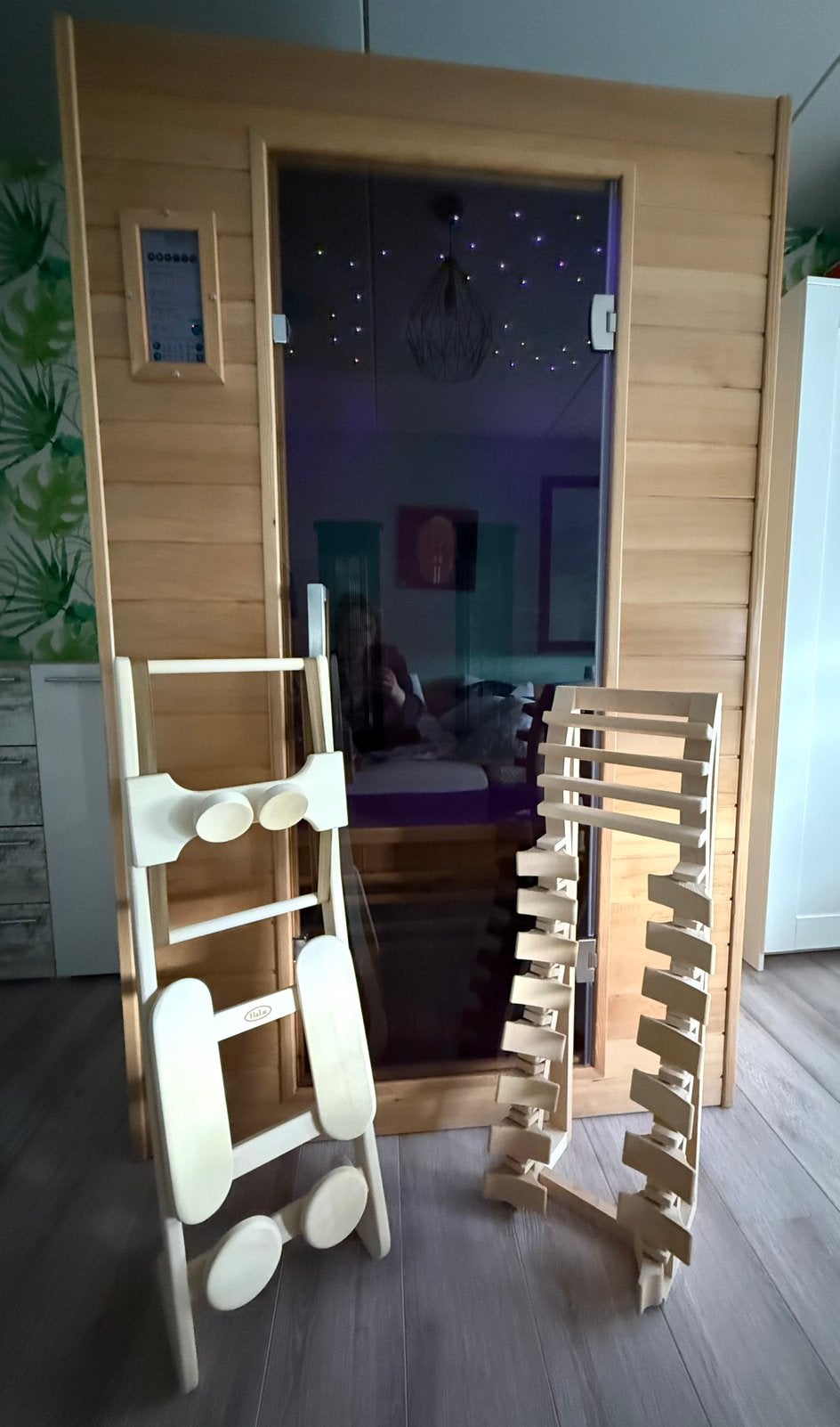 Infrarood Sauna 2 personen Hele nette staat!, Sport en Fitness, Sauna, Ophalen, Zo goed als nieuw, Infrarood, Complete sauna
