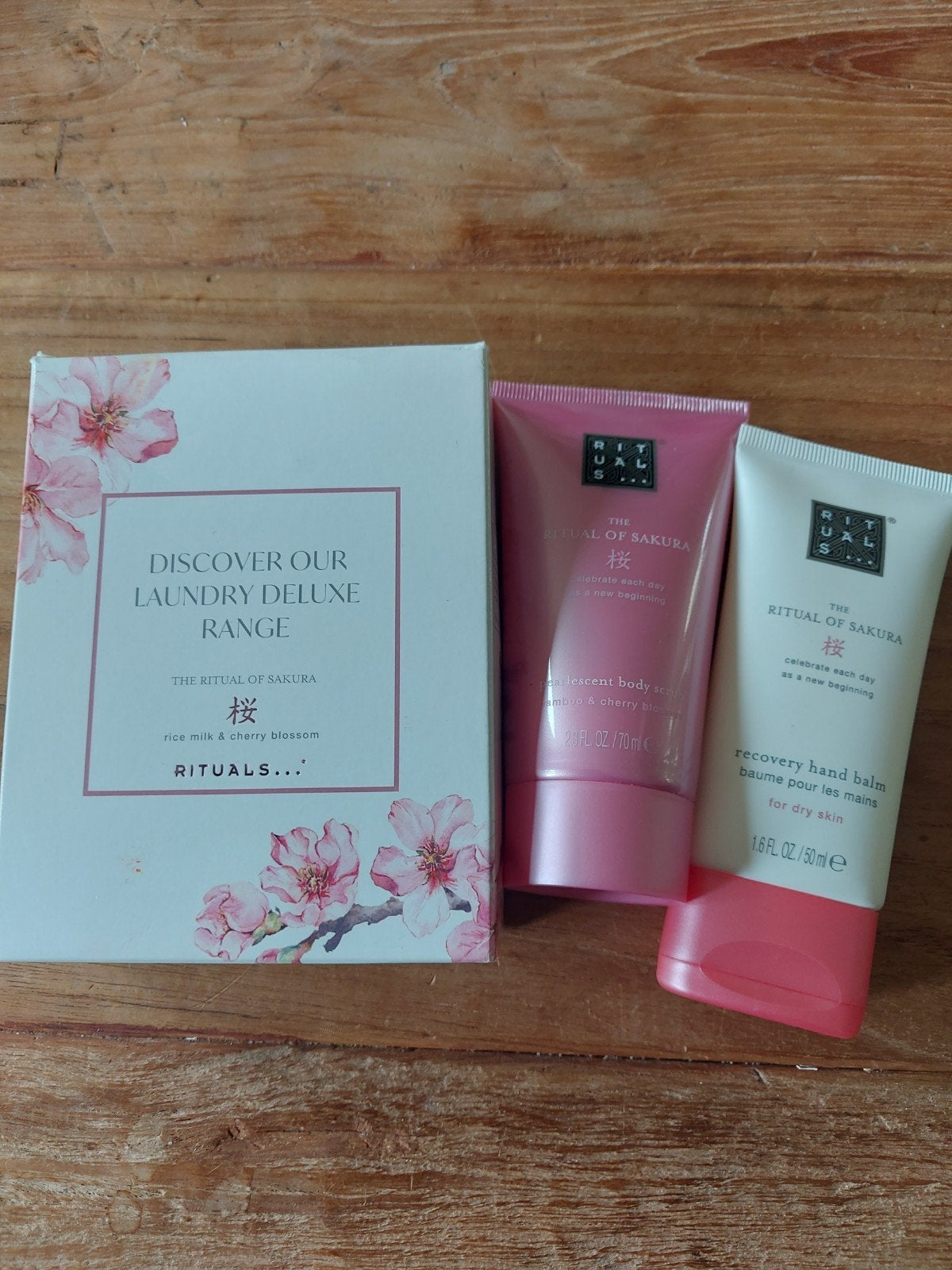 Rituals wasmiddel, handbalm en bodyscrub Sakura, Ophalen of Verzenden, Nieuw, Deodorant of Bodyspray