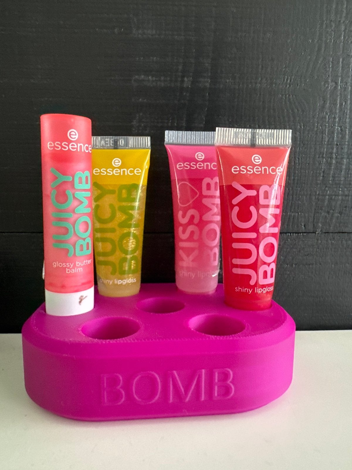 Nieuw geprinte display voor Essence Juicy Bomb lipgloss, Lippen, Nieuw, Ophalen of Verzenden, Roze