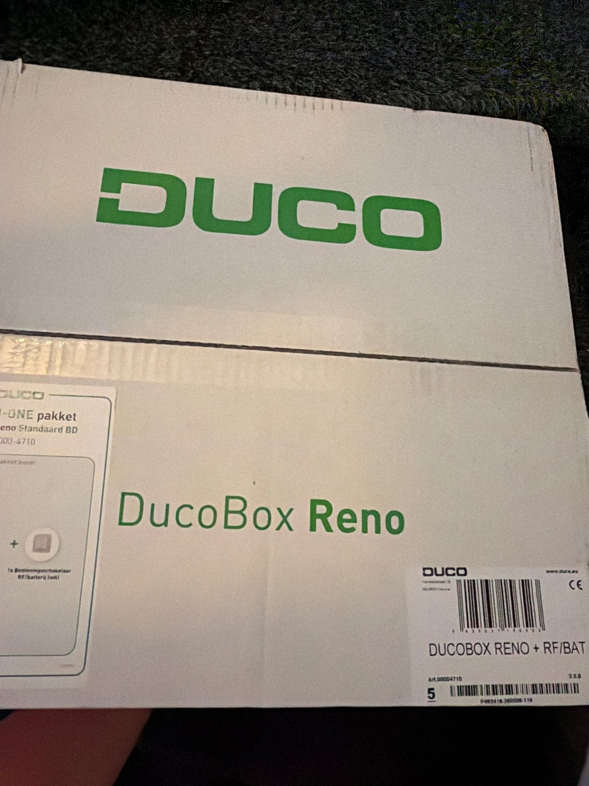 DucoBox Reno Ventilatie-unit + RF/BAT - Nieuw in doos, Doe-het-zelf en Verbouw, Ophalen of Verzenden, Nieuw, Ventilator