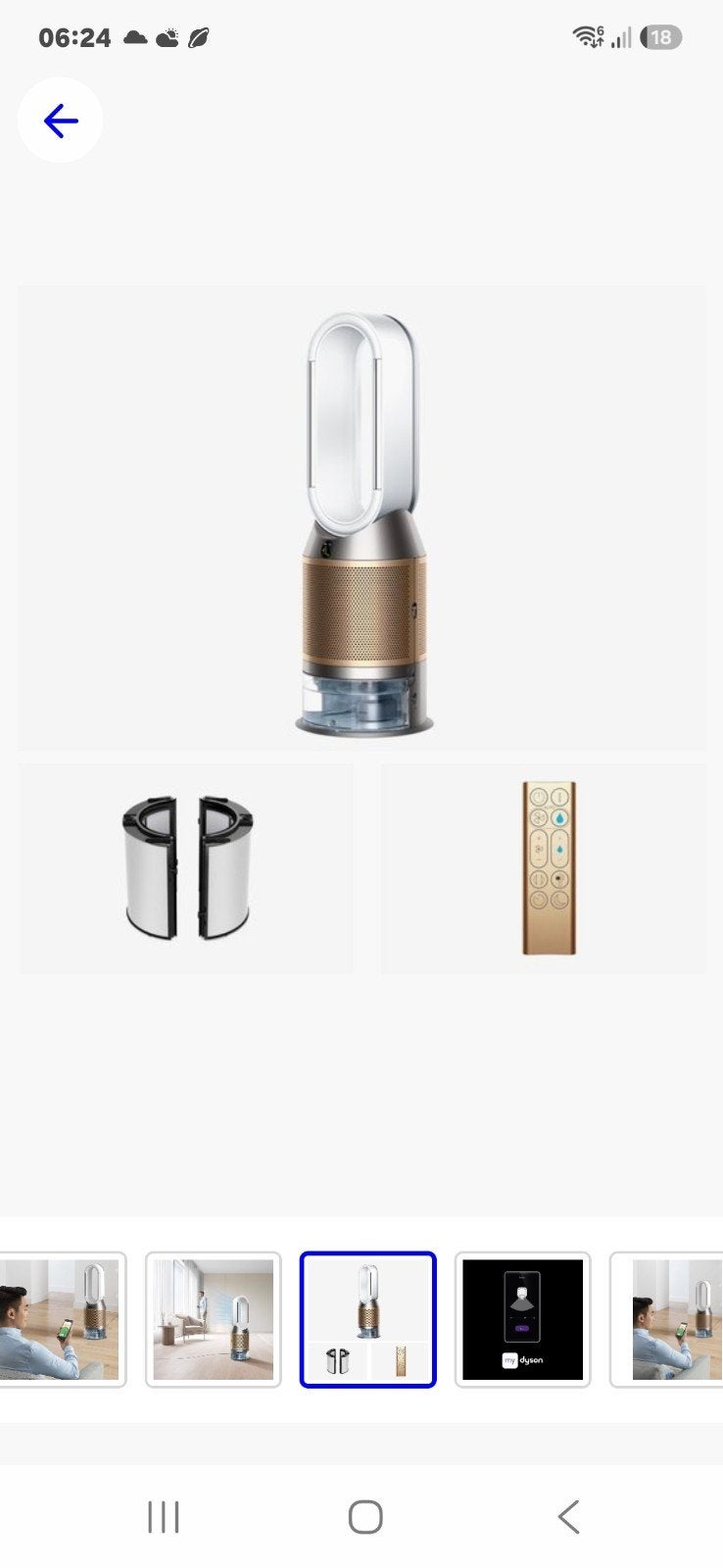 Dyson Purifier Humidify+Cool, Witgoed en Apparatuur, Ophalen, Timer, 3 snelheden of meer, Koelen en Ontvochtigen