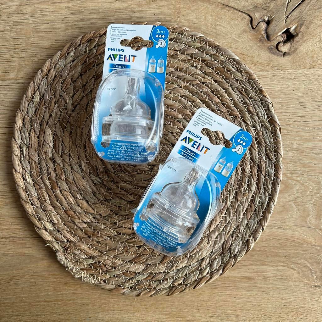 Nieuwe Philips Avent Classic+ Anti-colic spenen (3m+, 2 stuk, Kinderen en Baby's, Babyvoeding en Toebehoren, Ophalen of Verzenden