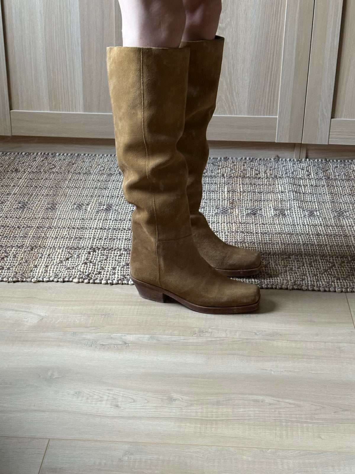 Zara suède laarzen - maat 41, Ophalen of Verzenden, Gedragen, Bruin, Hoge laarzen