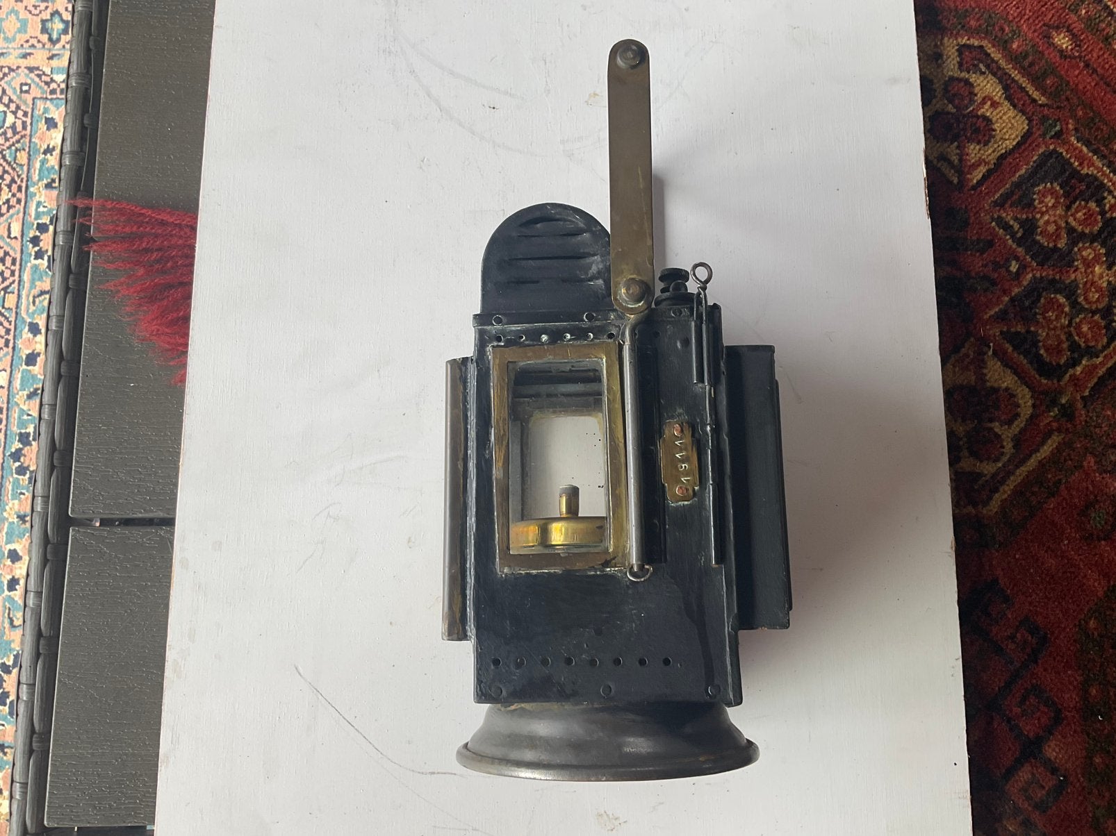 HELE OUDE SPOORLAMP ( 1911 ), Ophalen of Verzenden, Gebruikt, Trein