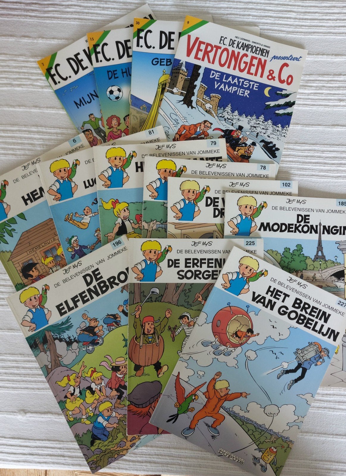 Strips Jommeke Fc de Kampioenen, Boeken, Meerdere stripboeken, Ophalen of Verzenden