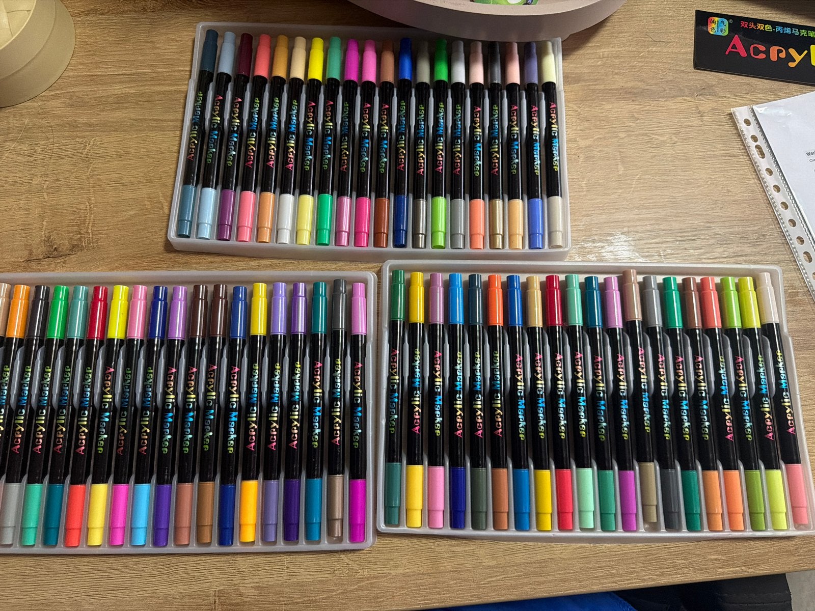 Set van 120 Acryl Markers - Diverse Kleuren, Ophalen of Verzenden, Nieuw, Potlood of Stift