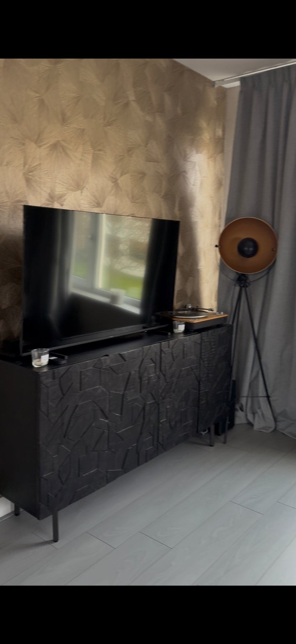 WOOD Mangohout Dressoir Counter 160 cm, Ophalen, 150 tot 200 cm, Zo goed als nieuw, 25 tot 50 cm